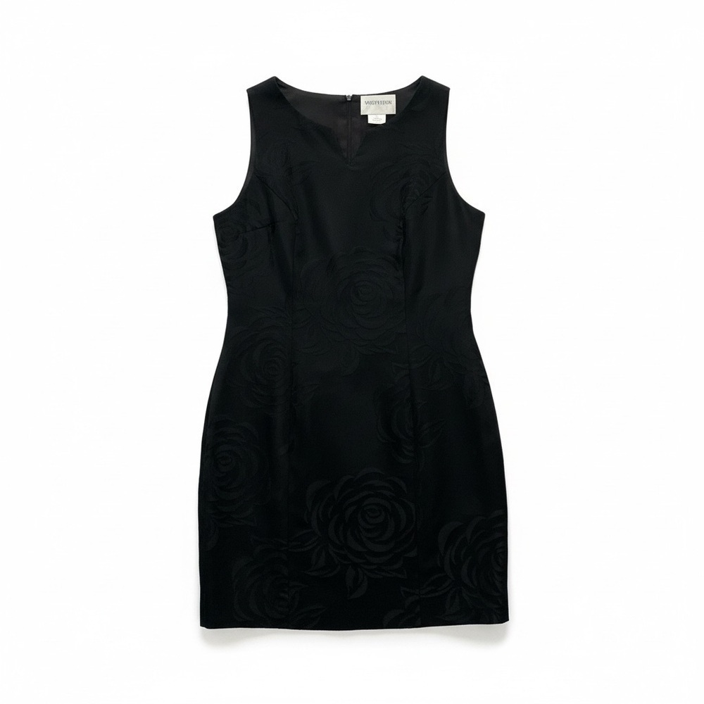 Hugo Buscatti Black Jacquard Sleeveless Dress – Size 12 - Picture 3 of 8